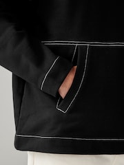 Black Hem Heavyweight 100% Cotton Hoodie - Image 5 of 8