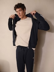 Navy Blue Zip Through Side Stripe Jacket - Image 5 of 7