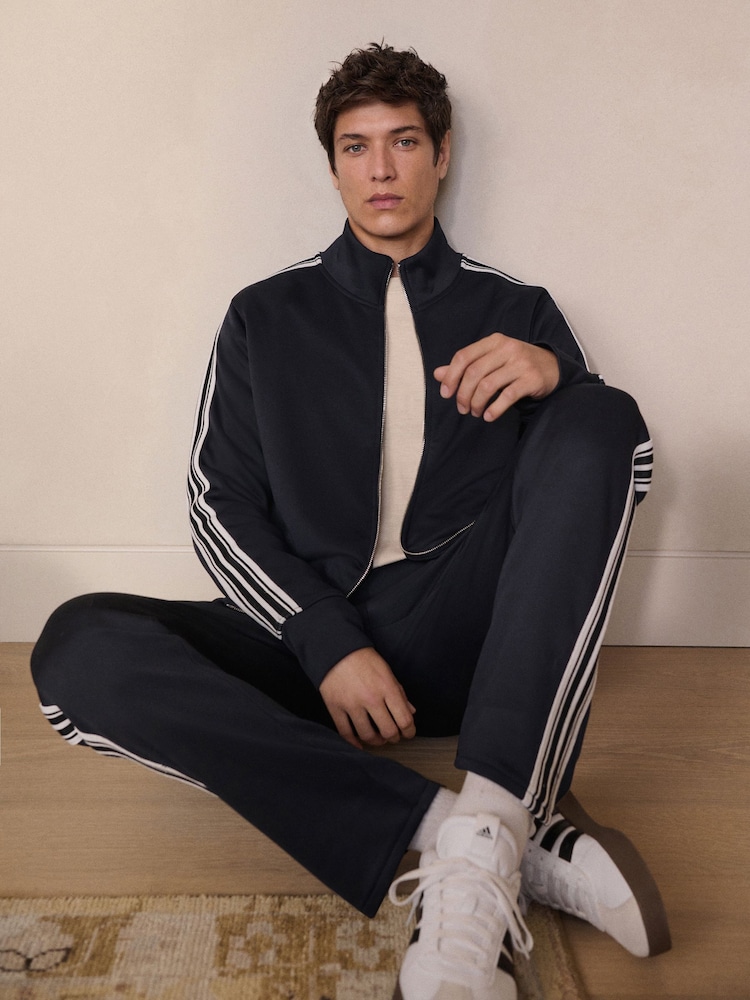 Navy Blue Zip Through Side Stripe Jacket - Image 7 of 7