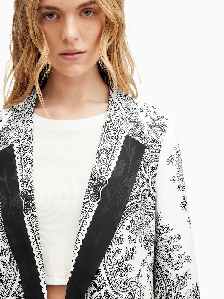 AllSaints White Aleida Rafaela Blazer - Image 2 of 5