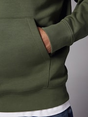 Verde caqui - Sudadera de alto contenido en algodón con diseño gráfico estampado y capucha - Imagen 6 de 10