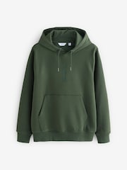 Verde caqui - Sudadera de alto contenido en algodón con diseño gráfico estampado y capucha - Imagen 8 de 10