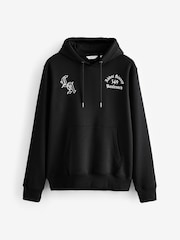 Black/White Printed Graphic Sweatshirt - Image 5 of 7
