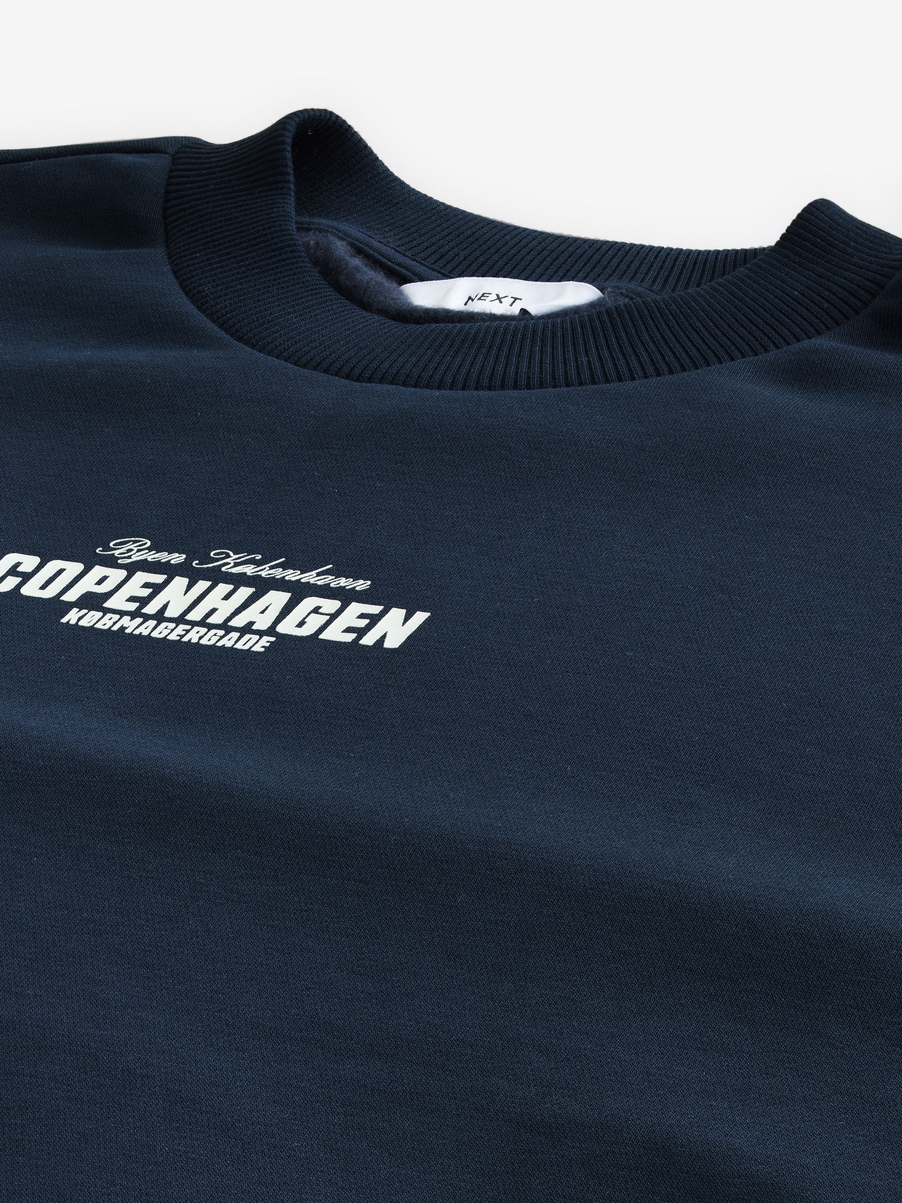 ★【STONE 】★63020 Crewneck Sweatshirt Navy Blu.e★ Stone Island - Dark blue sweatshirt with circular maxillary