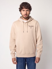 Neutral Cotton Rich Printed Graphic Hoodie - Image 3 of 9