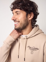 Neutral Cotton Rich Printed Graphic Hoodie - Image 4 of 9
