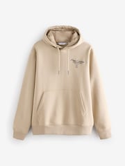Neutral Cotton Rich Printed Graphic Hoodie - Image 7 of 9