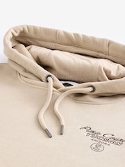 Neutral Cotton Rich Printed Graphic Hoodie - Image 8 of 9