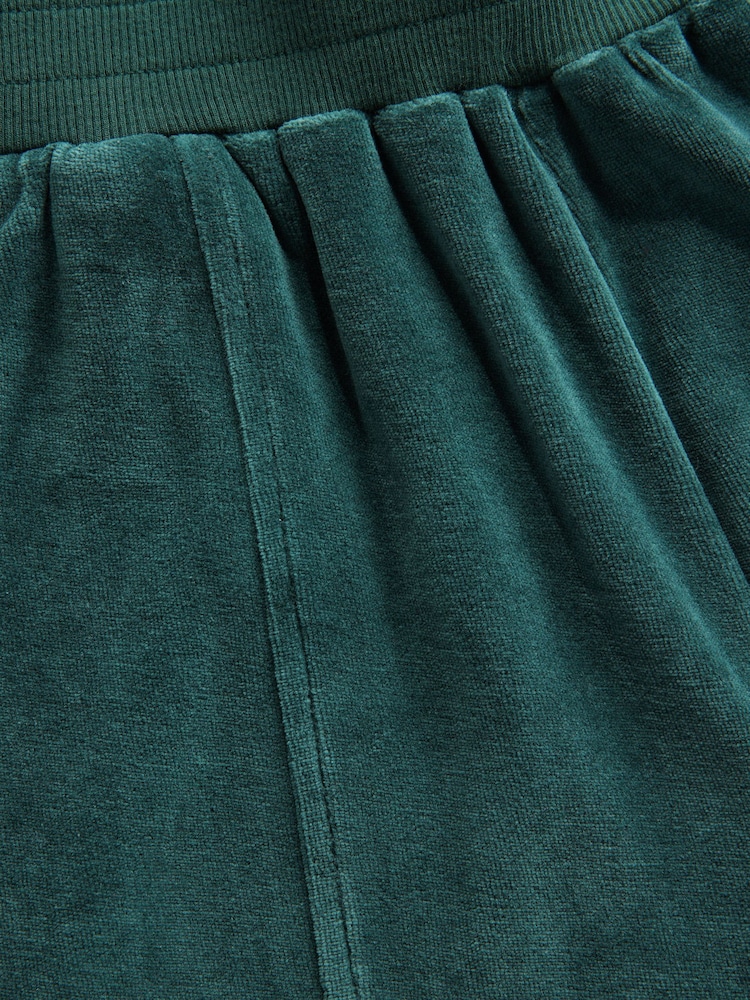 Green Velour 100% Cotton Joggers - Image 3 of 4