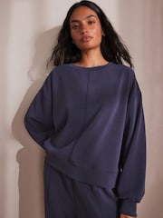 Blue Modal Blend Lounge Top - Image 3 of 9