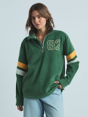 Green Half Zip Fleece Top - Image 1 of 10