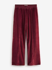 Burgundy Red Velour 100% Cotton Joggers - Image 7 of 9