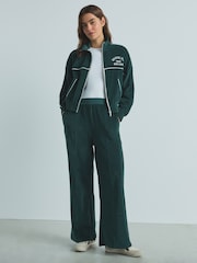 Green Velour Full Zip 100% Cotton Jacket - Image 2 of 6