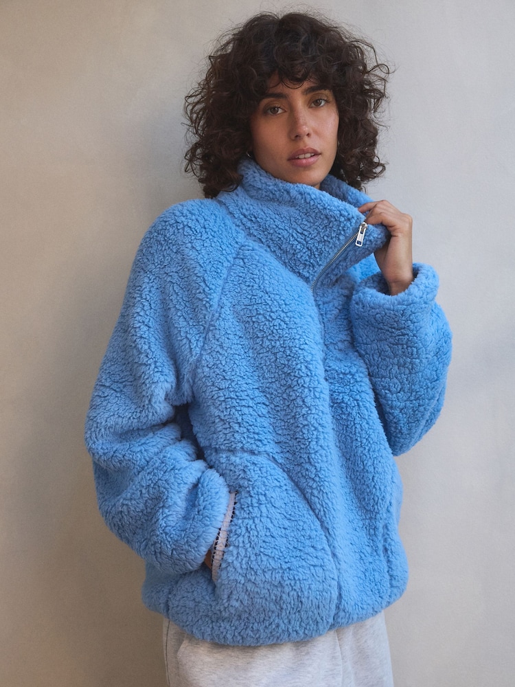 Blue Borg Half Zip Jacket - Image 1 of 9