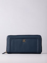 Lakeland Leather Blue Large Icon Leather Zip Purse - Image 2 of 4