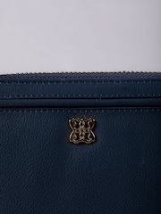 Lakeland Leather Blue Large Icon Leather Zip Purse - Image 3 of 4