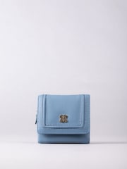 Lakeland Leather Light Blue Mini Icon Flapover Purse - Image 1 of 4