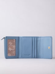 Lakeland Leather Light Blue Mini Icon Flapover Purse - Image 3 of 4