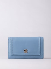 Lakeland Leather Blue Medium Icon Leather Flapover Purse - Image 2 of 4