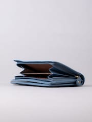 Lakeland Leather Blue Medium Icon Leather Flapover Purse - Image 4 of 4