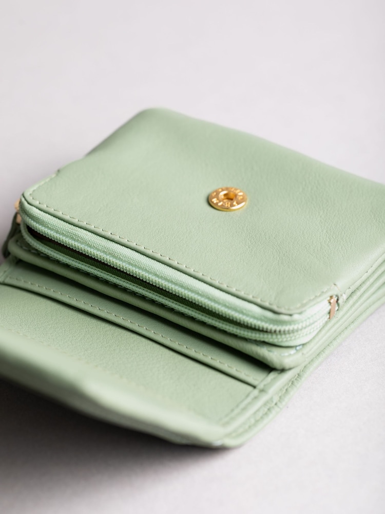 Lakeland Leather Green Mini Icon Flapover Purse - Image 4 of 4