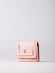 Lakeland Leather Pink Mini Icon Flapover Purse - Image 1 of 4