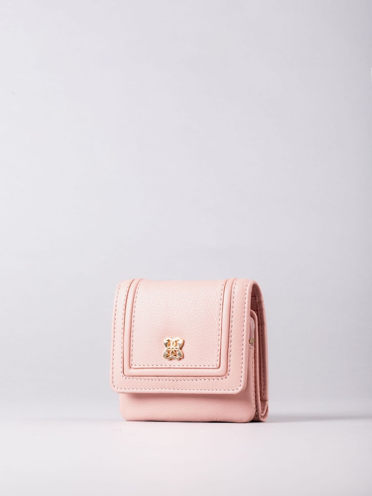وردي - أسود - محفظة جلد بقلاب مع أيقونة صغيرة من Lakeland Leather - صورة 1 من 4 وردي - أسود - محفظة جلد بقلاب مع أيقونة صغيرة من Lakeland Leather - صورة 1 من 4