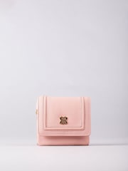 Lakeland Leather Pink Mini Icon Flapover Purse - Image 2 of 4