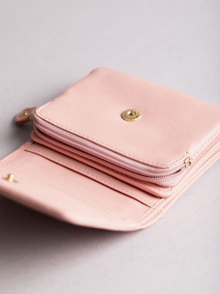Lakeland Leather Pink Mini Icon Flapover Purse - Image 4 of 4
