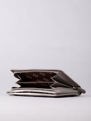 Lakeland Leather Grey Medium Icon Leather Flapover Purse - Image 4 of 4