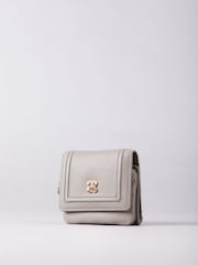 Lakeland Leather Grey Mini Icon Flapover Purse - Image 1 of 4