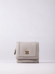 Lakeland Leather Grey Mini Icon Flapover Purse - Image 2 of 4