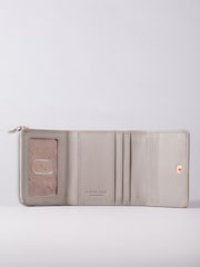Lakeland Leather Grey Mini Icon Flapover Purse - Image 3 of 4