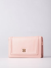 Lakeland Leather Pink Medium Icon Leather Flapover Purse - Image 1 of 4