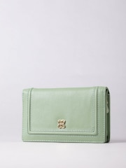 Lakeland Leather Green Medium Icon Leather Flapover Purse - Image 1 of 4