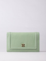 Lakeland Leather Green Medium Icon Leather Flapover Purse - Image 2 of 4