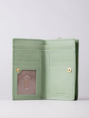 Lakeland Leather Green Medium Icon Leather Flapover Purse - Image 3 of 4