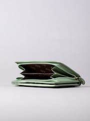 Lakeland Leather Green Medium Icon Leather Flapover Purse - Image 4 of 4