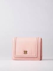 Lakeland Leather Pink Small Icon Leather Flapover Purse - Image 1 of 4
