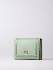 Lakeland Leather Green Small Icon Leather Flapover Purse - Image 1 of 4