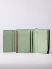 Lakeland Leather Green Small Icon Leather Flapover Purse - Image 3 of 4