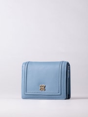 Lakeland Leather Light Blue Small Icon Leather Flapover Purse - Image 1 of 4