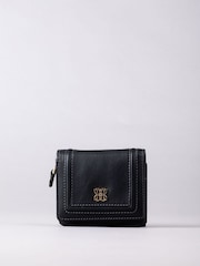 Lakeland Leather Black Mini Icon Flapover Purse - Image 2 of 4