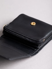 Lakeland Leather Black Mini Icon Flapover Purse - Image 4 of 4