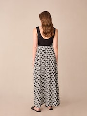 Ro&Zo Black Petite Petite Geo Print Skirt Maxi Dress - Image 2 of 2