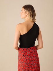 Ro&Zo Black Jersey One Shoulder Top - Image 2 of 3