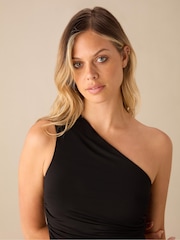 Ro&Zo Black Jersey One Shoulder Top - Image 3 of 3