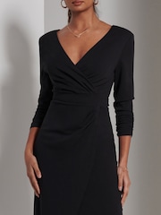 Jolie Moi Violetta 3/4 Sleeve Bodycon Dress - Image 3 of 6
