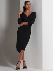 Jolie Moi Violetta 3/4 Sleeve Bodycon Dress - Image 4 of 6
