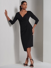 Jolie Moi Violetta 3/4 Sleeve Bodycon Dress - Image 6 of 6